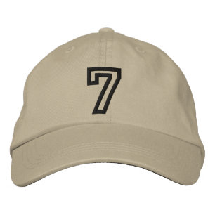 Casquette Brodée "7" Petit numéro sportif