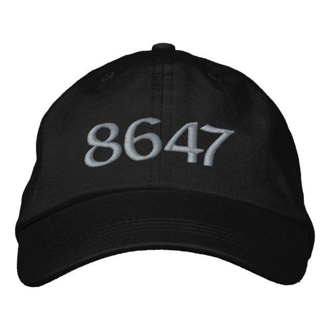 Casquette Brodée 8647, pour rejeter, écarter ou annuler le POTUS (Devant)