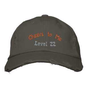 Casquette Brodée À moi, niveau 22, anniversaire nickel en détresse