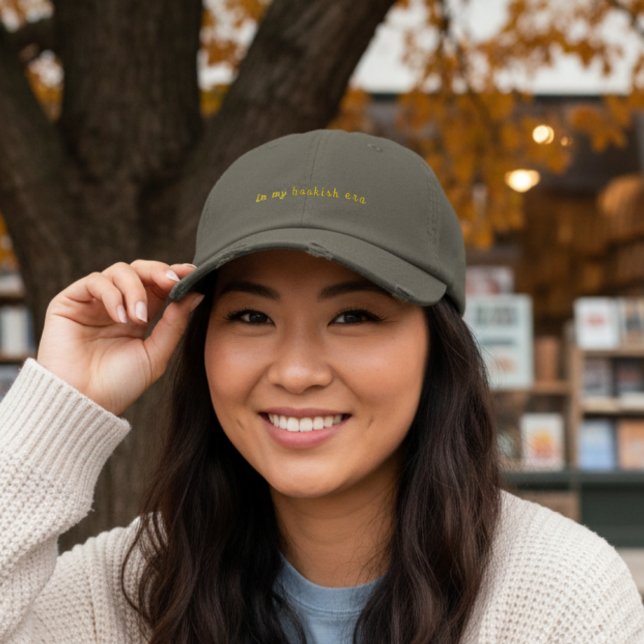Casquette Brodée À Mon Ère Bibliophile en Couleur Nickel (Créateur téléchargé)