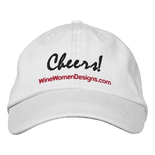 Casquette Brodée À votre santé !  Conceptions de vin et de femmes (Devant)
