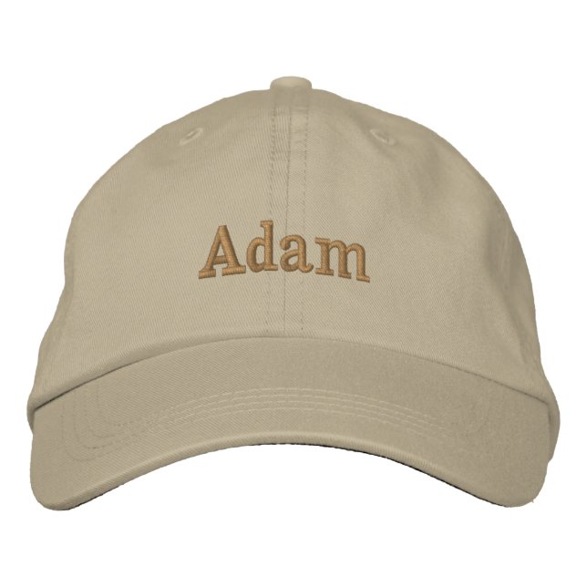 Casquette Brodée "Adam" Son Nom Brodé, (Devant)