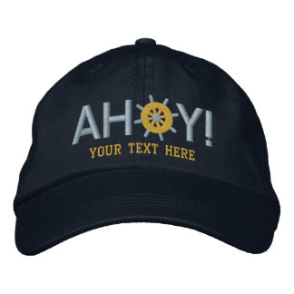 Casquette Brodée Ahoy Ships Wheel Capteurs Personnalisés
