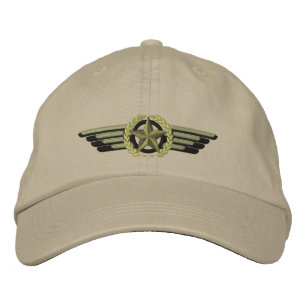 Casquette Brodée Ailes pilotes Star Laurels brodées en aviation