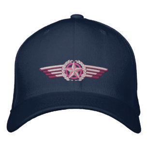 Casquette Brodée Ailes pilotes Star Laurels brodées en aviation
