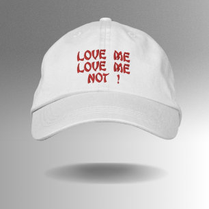 Casquette Brodée "Aimez-moi, aimez-moi pas" Saint-Valentin