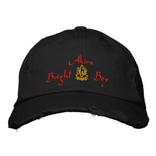 Casquette Brodée Akira Nom Avec Anglais Signifiant Noir