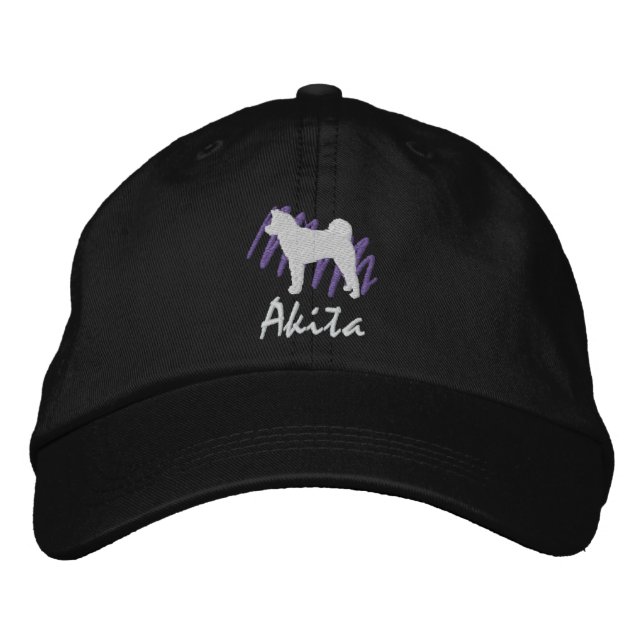 Casquette Brodée Akita écrit (Devant)