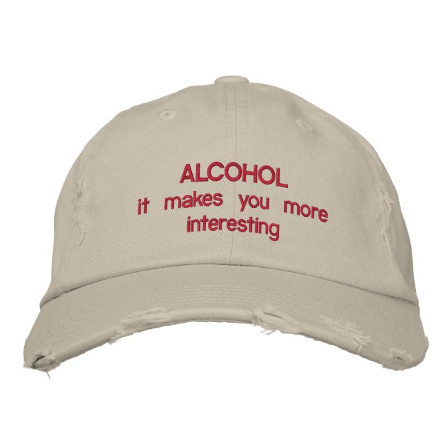 CASQUETTE BRODÉE ALCOOL (Devant)