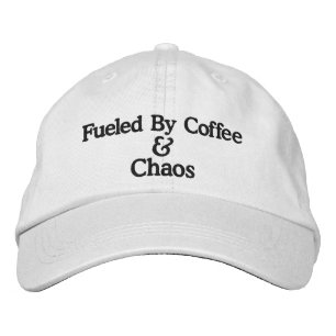 Casquette Brodée Alimenté Par Café & Chaos