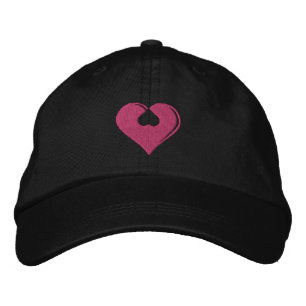 Casquette Brodée Amour coeur rose Coeurs filles brodées amour casqu