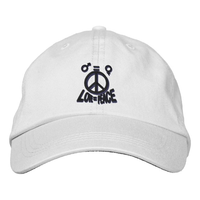 CASQUETTE BRODÉE AMOUR = PAIX (Devant)