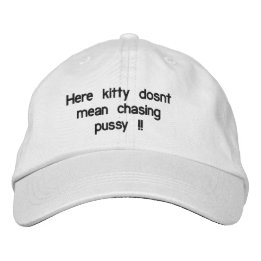 Casquette Brodée Amusant Bowls De Pelouse Ici Kitty Logo.