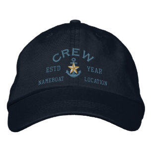 Casquette Brodée Ancre côtière personnalisée d'étoile d'équipa