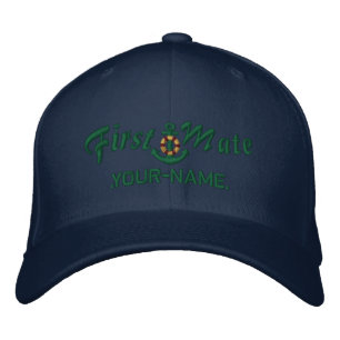 Casquette Brodée Ancre de sauvetage personnalisé Premier maté Vert