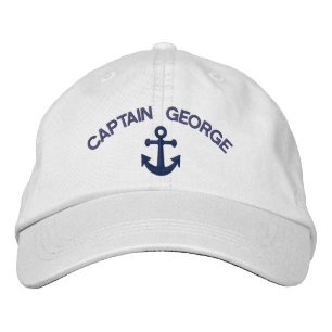 Casquette Brodée Ancre du nom du capitaine