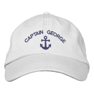 Casquette Brodée Ancre du nom du capitaine
