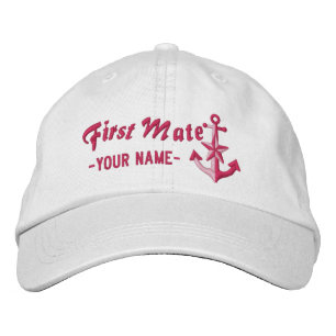Casquette Brodée Ancre nautique personnalisée Fuchsia