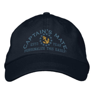 Casquette Brodée ANNÉE personnalisable et Noms de l'Eat du Capitain
