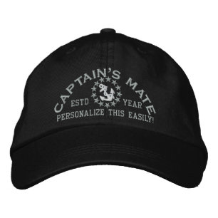 Casquette Brodée ANNÉE personnalisable et Noms de l'Eat du Capitain