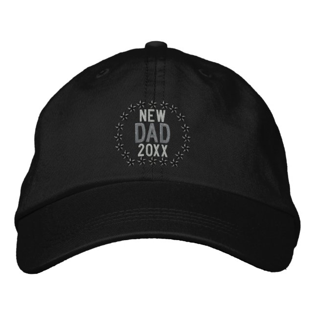Casquette Brodée Année personnalisable pour la Broderie des Étoiles (Devant)
