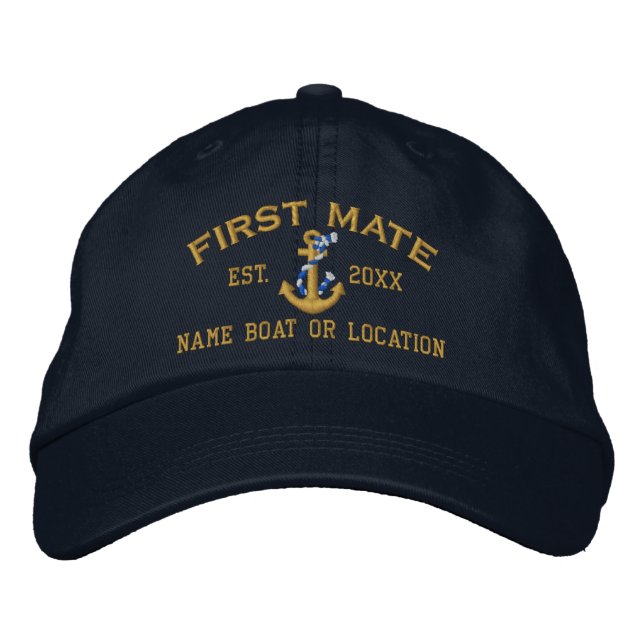 Casquette Brodée ANNÉE personnalisée avec les noms d'abord Mate Anc (Devant)