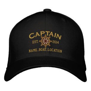 Casquette Brodée ANNÉE personnalisée et noms Captain Wheel