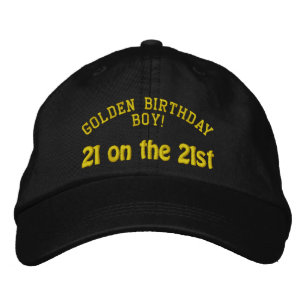 Casquette Brodée Anniversaire doré Personnalisé