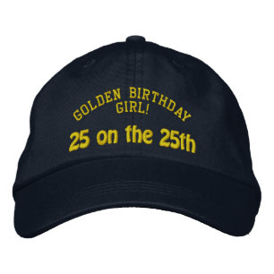 Casquette Brodée Anniversaire doré Personnalisé