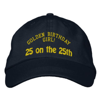 Casquette Brodée Anniversaire doré Personnalisé