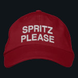 Casquette Brodée Aperol Spritz Italien Citation Drôle Rose Rouge Pe<br><div class="desc">Élevez votre style d'été avec ce chapeau ludique "Spritz Please", parfait pour les amateurs d'Aperol Spritz et de la culture de l'apéritif. Ce chapeau brodé tendance de couleur rouge vif ajoute une touche amusante à n'importe quelle sortie décontractée ou apéritif. Que vous vous détendiez dans un bar de plage, que...</div>