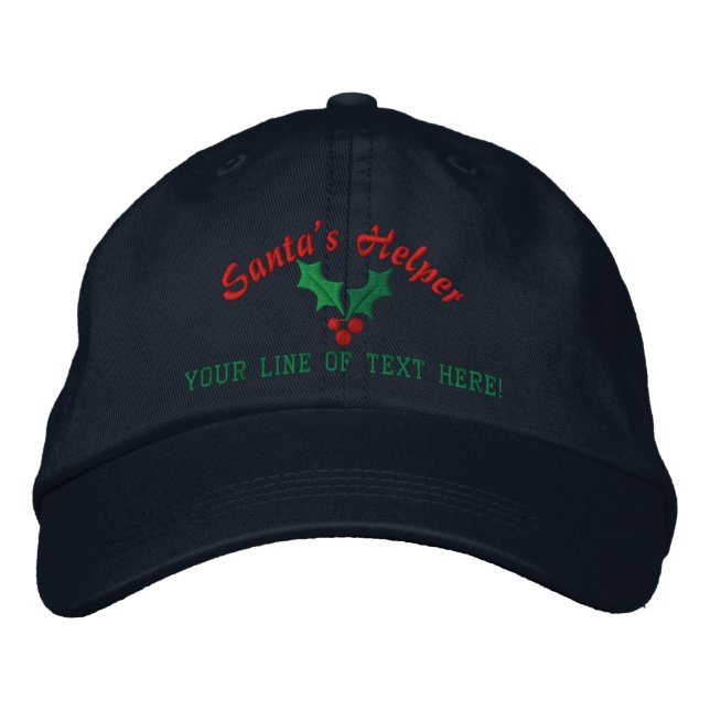 Casquette Brodée Assistant Père Noël personnalisé (Devant)