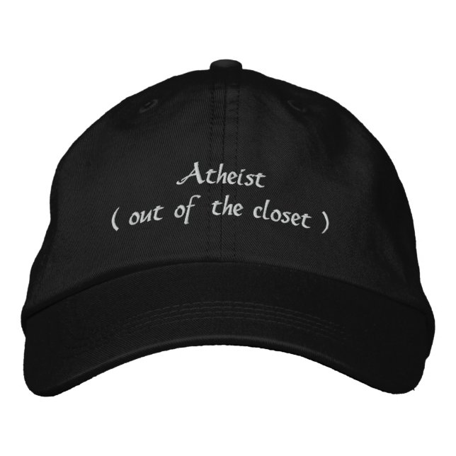 Casquette Brodée Athée (sortie du placard) (Devant)