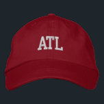 Casquette Brodée ATL "Atlanta" Monogramme blanc et rouge<br><div class="desc">ATL "Atlanta" Monogrammé brodé blanc sur casquette de coton rouge. Fait un cadeau merveilleux pour tous ceux qui aiment Atlanta GA! De plus, si vous préférez avoir votre monogramme personnel, sélectionnez simplement le bouton "Personnaliser ce modèle" pour entrer vos initiales de nom. La broderie est personnalisable à d'autres choix de...</div>