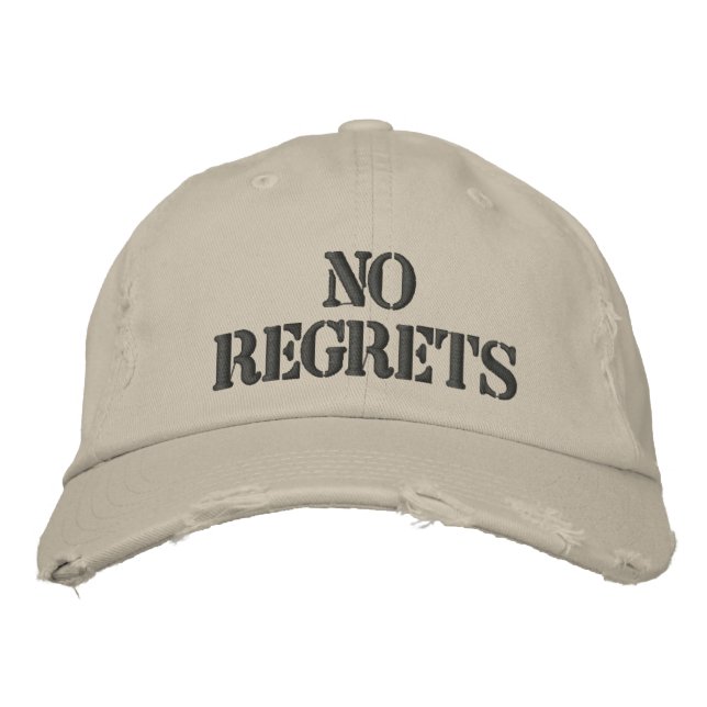 Casquette Brodée Aucun regret (Devant)