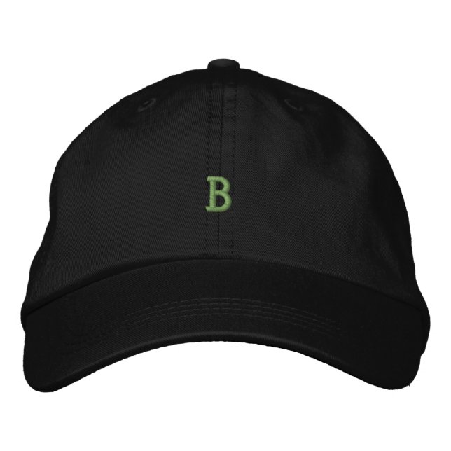 Casquette brodée avec monogramme initial lettre B (Devant)