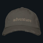 Casquette Brodée Aventure Voyage et Nature Lover Conception de text<br><div class="desc">Conception de texte simple pour les amateurs de voyage et d'aventure.</div>