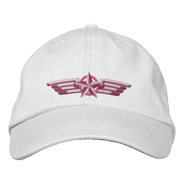 Casquette Brodée Aviation Embroidered Star Badge Pilot Wings (Devant)