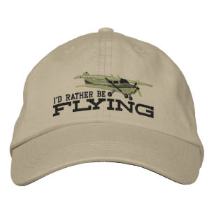 Casquette Brodée Avion classique Cessna Je préfère voler