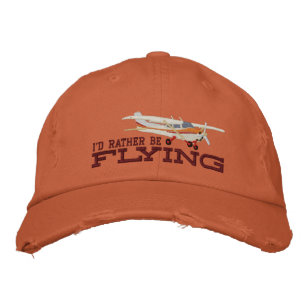 Casquette Brodée Avion classique Cessna Je préfère voler
