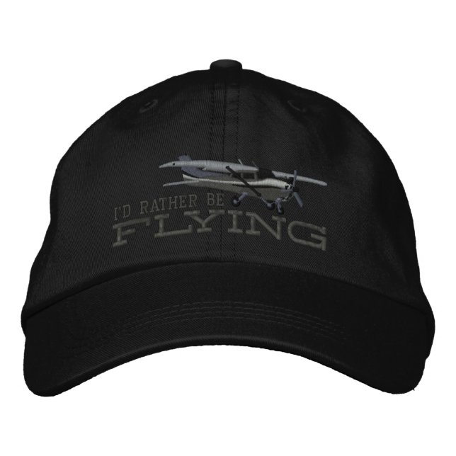 Casquette Brodée Avions Cessna classique que je piloterais plutôt (Devant)