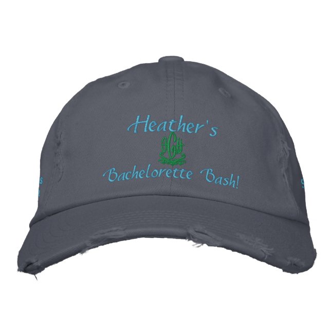 Casquette Brodée Bachelorette I Bleu (Devant)