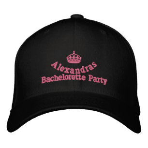 Casquette Brodée Bachelorette ou fête de poules avec couronne