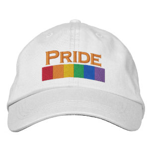 Casquette Brodée Bande gaie de drapeau de fierté d'arc-en-ciel