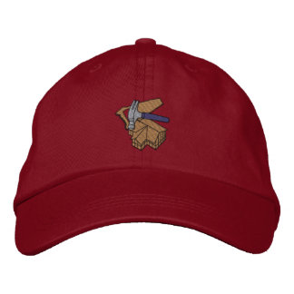 Casquette Brodée Bâtiment avec scie et marteau