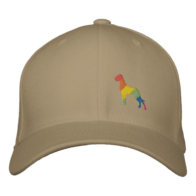 Casquette Brodée Bâton arc-en-ciel Dogue (Devant)