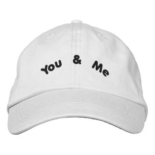 Casquette Brodée Beau Romance Amoureux Toi & Moi Chapeau Couleur Bl