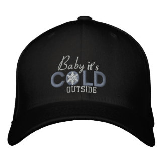 Casquette Brodée Bébé il fait froid à l'extérieur motif flocon de n