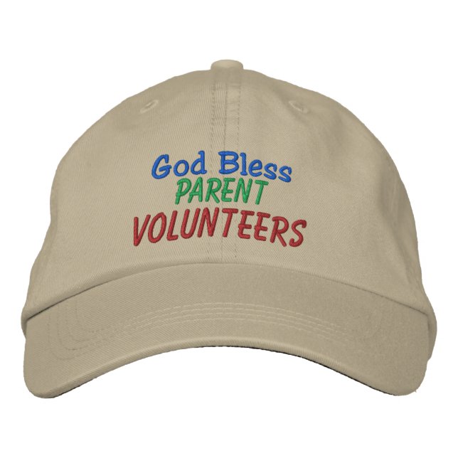 Casquette Brodée Bénévoles parents Dieu bénis (Devant)