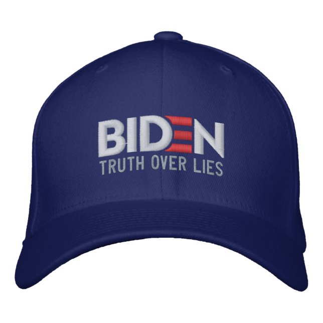 Casquette Brodée BIDEN : La vérité sur les mensonges (Devant)
